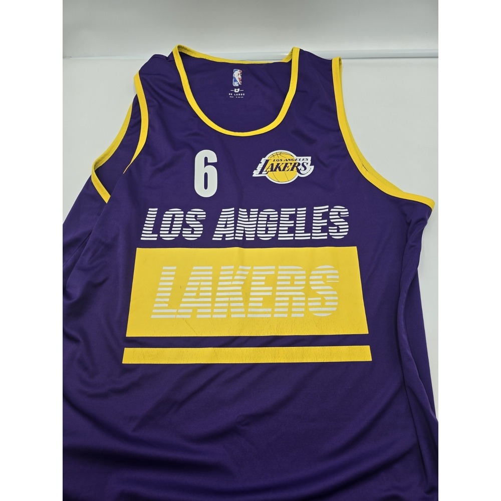 LOS ANGELES LAKERS Lebron 6 James Summer Tank Top jersey men's XXL NBA - Picture 2 of 15